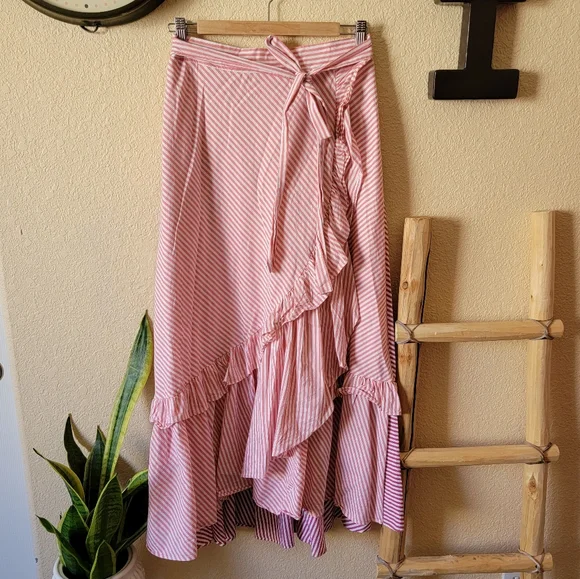 Maeve Anthropologie Penny Ruffled Midi Skirt - Picture 2 of 10